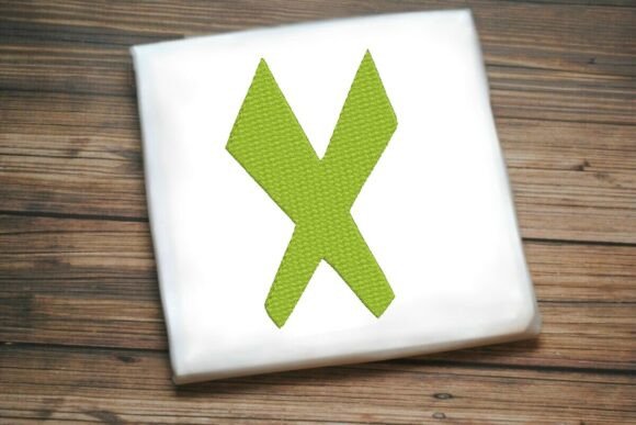 Alphabet Letter X Embroidery Design for Holiday Projects