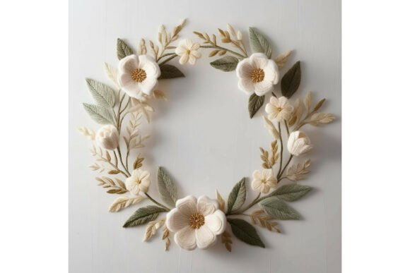 Background Floral Embroidery Wreath Review