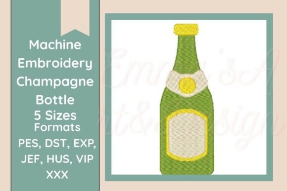 Champagne Bottle 2026 Embroidery Design Review