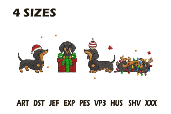 Christmas Dachshund Embroidery Design Review