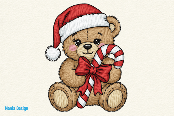 Christmas Teddy Bear Embroidery PNG Review