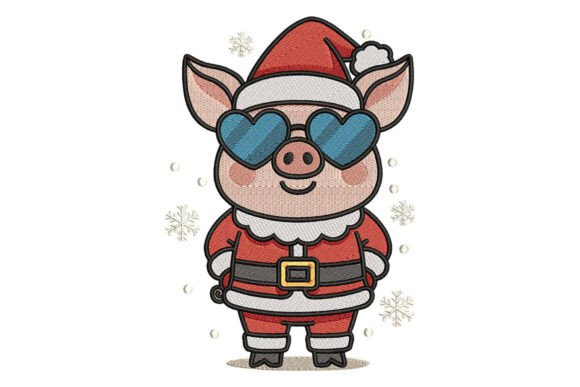 Cute Santa Pig Embroidery Review