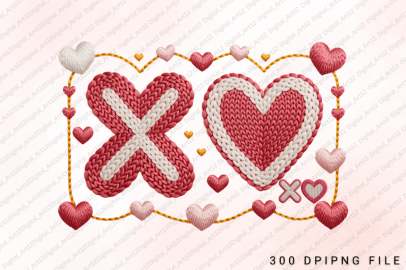 Embroidery Xoxo Valentine PNG Design Review