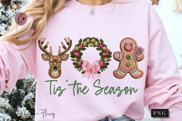 Faux Embroidery Tis the Season PNG Review