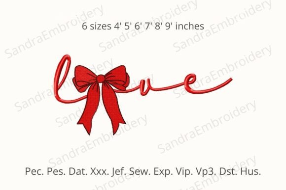 Love Bow Embroidery Design Review