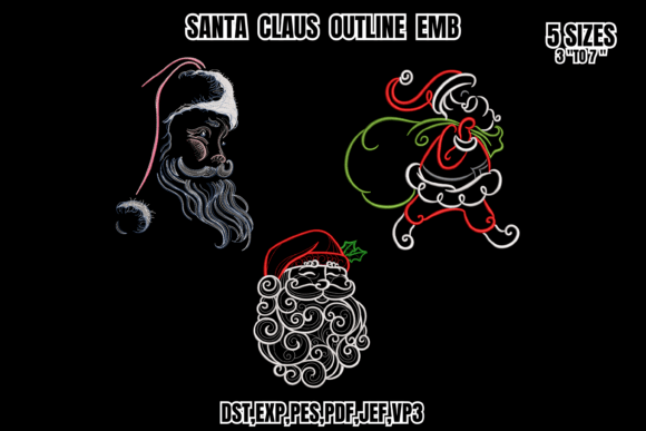 Outline Santa Line Art Embroidery Bundle Review