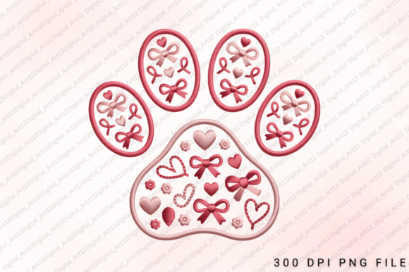 Pink Bow Paw Print Embroidery Review