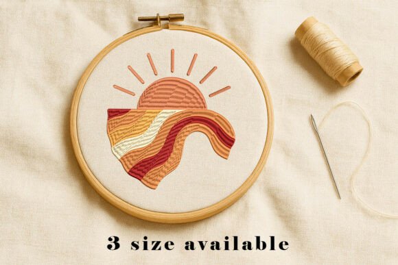 Retro Sunset Wave Embroidery Design Review