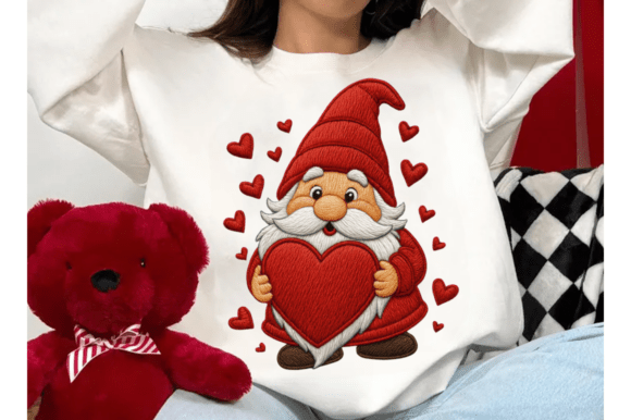 Valentine Gnome Embroidery Style PNG Review