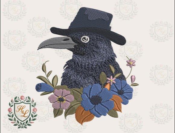 Whimsical Raven Floral Embroidery Files Review